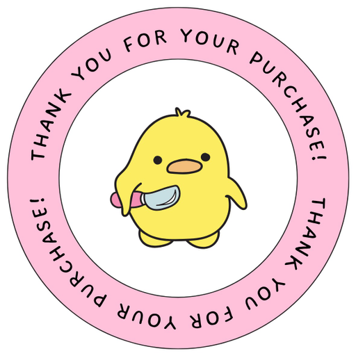 Round Thank You Business Stickers – 100x100 mm | 1 Pack (2 Bundles) – Ishu Desire Cards TL500400400