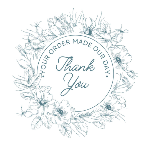 Round Thank You Business Stickers – 100x100 mm | 1 Pack (2 Bundles) – Ishu Desire Cards TL5008002