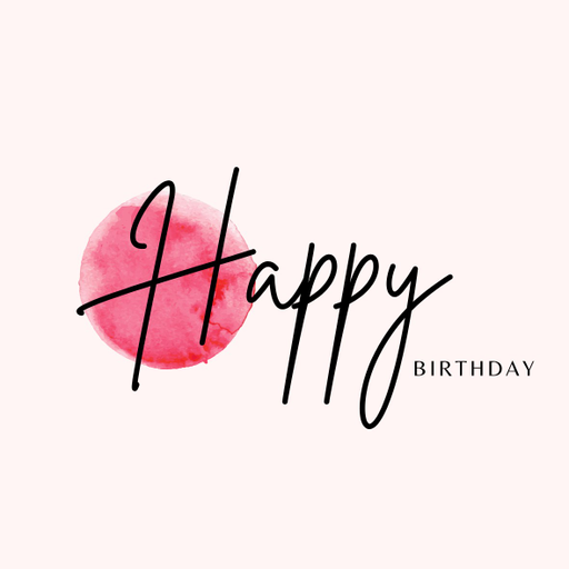 Round happy birthday  Stickers – 100x100 mm | pack of 1 role (WxH) & 250 pcs available – Ishu Desire Cards ( high quality material ) HBS_40078