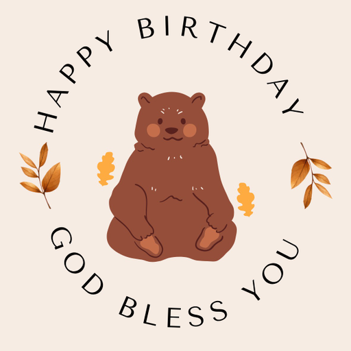 Round happy birthday  Stickers – 100x100 mm | pack of 1 role (WxH) & 250 pcs available – Ishu Desire Cards ( high quality material ) HBS_1299123 