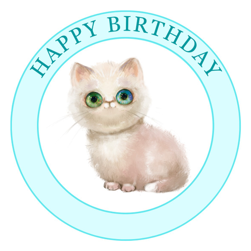 Round happy birthday  Stickers – 100x100 mm | pack of 1 role (WxH) & 250 pcs available – Ishu Desire Cards ( high quality material ) HBS_651001