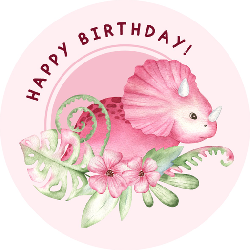 Round happy birthday  Stickers – 100x100 mm | pack of 1 role (WxH) & 250 pcs available – Ishu Desire Cards ( high quality material ) HBS_641008888
