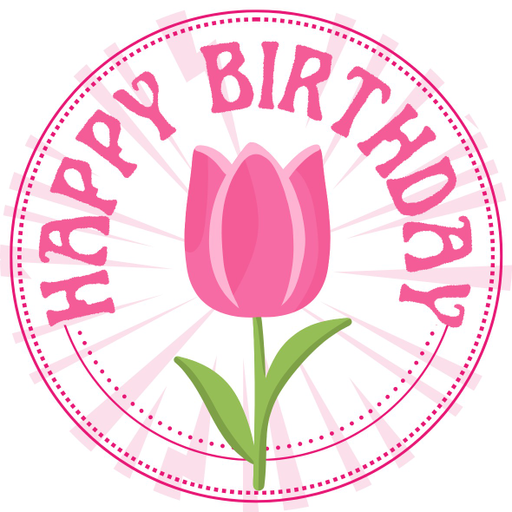 Round happy birthday  Stickers – 100x100 mm | pack of 1 role (WxH) & 250 pcs available – Ishu Desire Cards ( high quality material ) HBS_6410023333