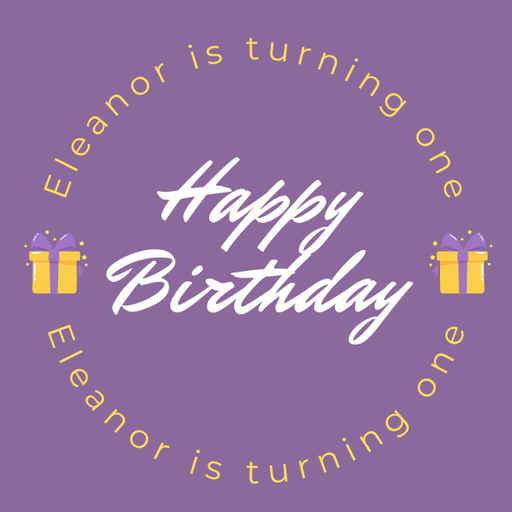 Round happy birthday  Stickers – 100x100 mm | pack of 1 role (WxH) & 250 pcs available – Ishu Desire Cards ( high quality material ) HBS_641002155