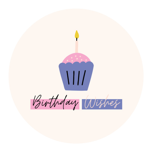 Round happy birthday  Stickers – 100x100 mm | pack of 1 role (WxH) & 250 pcs available – Ishu Desire Cards ( high quality material ) HBS_651199222