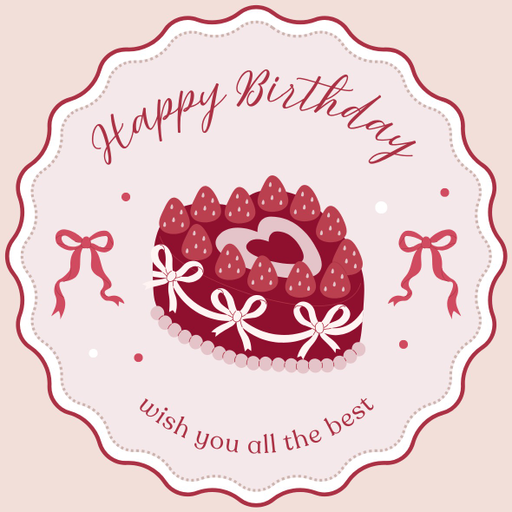 Round happy birthday  Stickers – 100x100 mm | pack of 1 role (WxH) & 250 pcs available – Ishu Desire Cards ( high quality material ) HBS_67811114