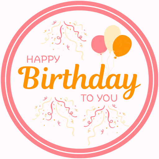 Round happy birthday  Stickers – 100x100 mm | pack of 1 role (WxH) & 250 pcs available – Ishu Desire Cards ( high quality material ) HBS_8999991