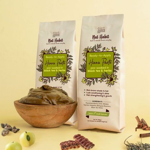 View SimilarShareNat Habit Ready-to-apply Henna Paste - Pack Of 2(440 g)