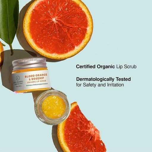 Juicy Chemistry Blood Orange & Rosehip Organic Lip Scrub (10g) 