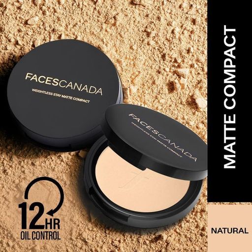 Faces Canada Weightless Stay Matte Compact Vitamin E - Natural 02(9gm)