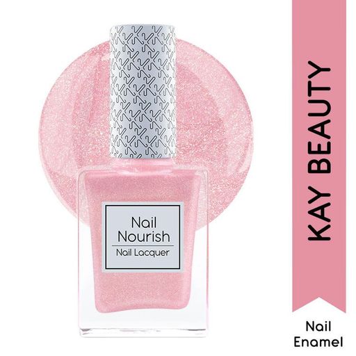 Kay Beauty Nail Nourish Glitter Pastel Nail Enamel Polish - Starry Fuchsia(9ml)