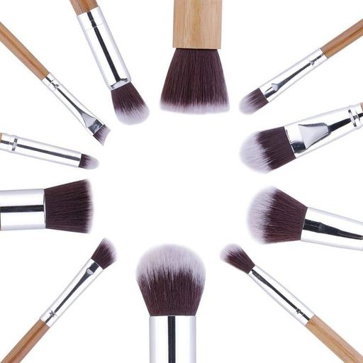 Bronson Professional Bamboo Makeup Brush Set - 11 Pcs(11 pieces)
