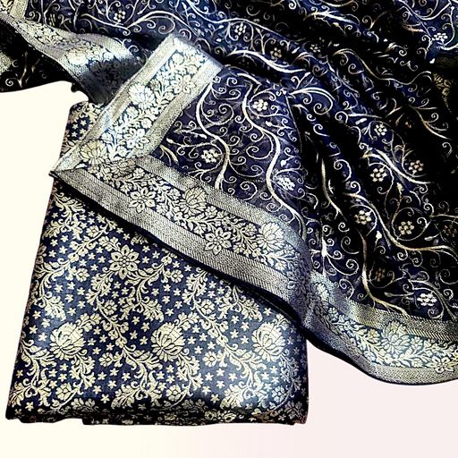 Black without Stone Work Kimkhab Silk Banarasi Gharara