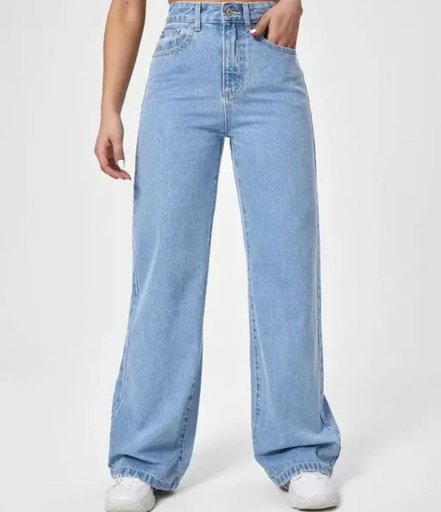 H&H ICE BLUE DENIM WIDE LEG DENIM JEANS