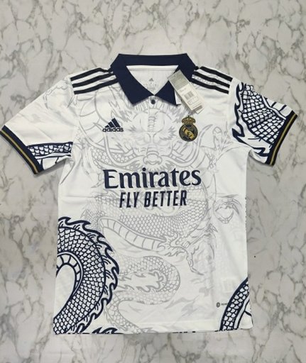 Real madrid white dragon jersey 🐉 | Embroidery quality ✨