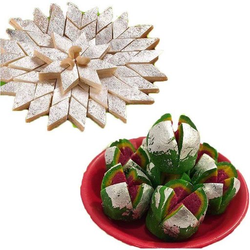 Kaju Kathli And Kaju Lotus