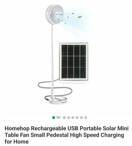 Solar Fan rechargable