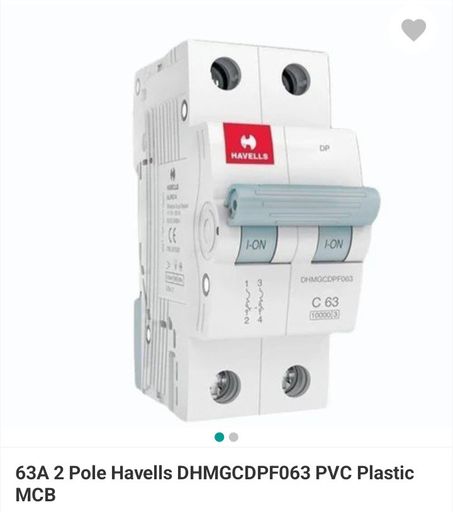63 A two pole MCB Havells