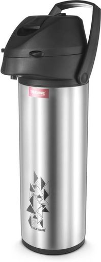 Trueware Stainless Steel Airpot with Pump Dispenser 1000 ml Flask  (Pack of 1, Steel/Chrome, Steel)