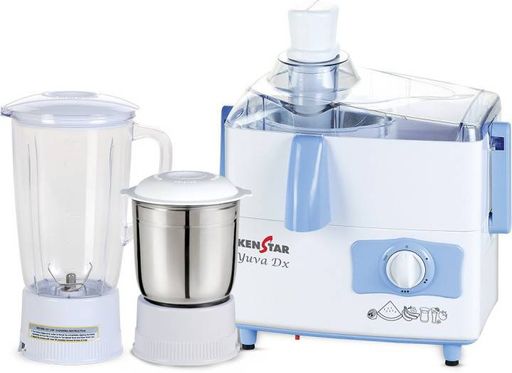 Kenstar Yuva DX 450-Watt Juicer Mixer Grinder with 2 Jars (White & Blue)