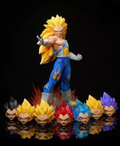 Vegeta 8 Interchangeable Head 30cm - Dragon Ball Z