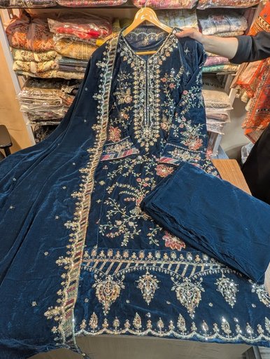 Velvet pakistani suit (swipe for more)