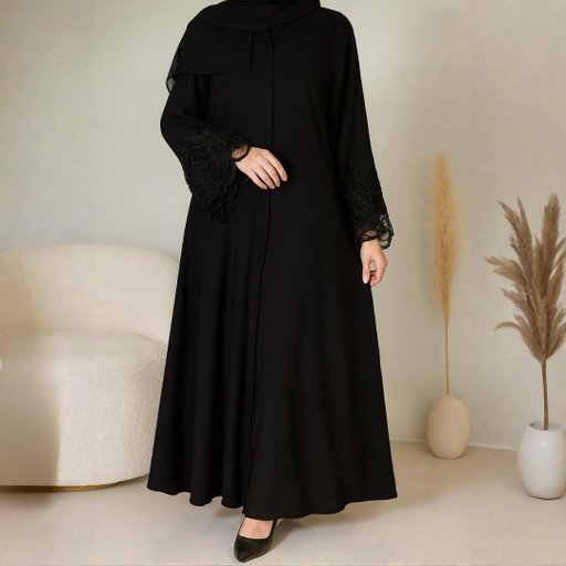 black lace abaaya 