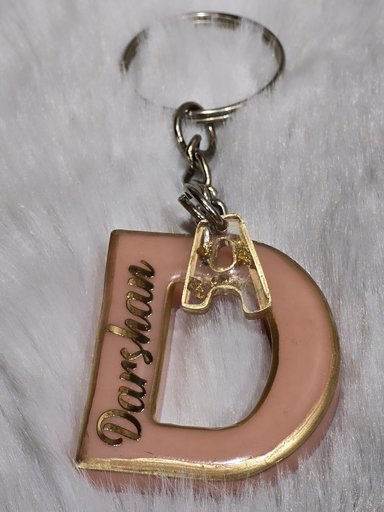Resin Alphabet Keychain