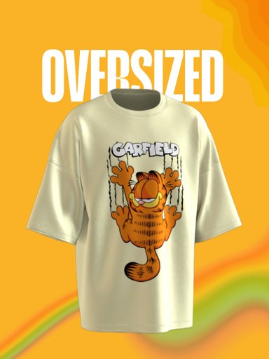Garfield Beige Oversized tshirt 
