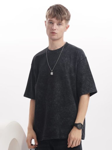 Black Acid washed oversized tshirt