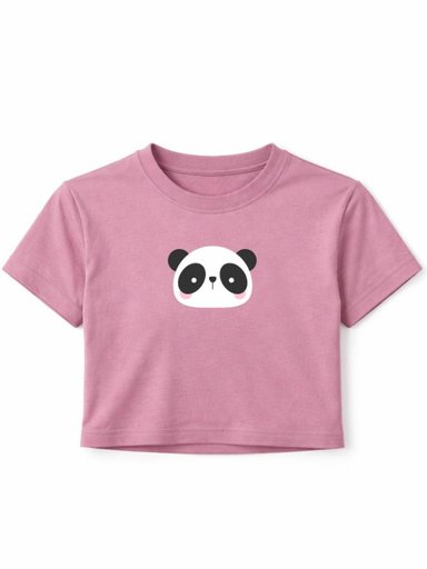 Panda dusky pink croptop 