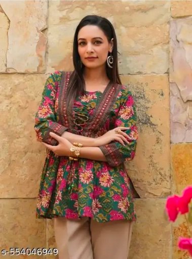 Rv/Enterprise New Printed Top and tunic for Womans With Trending and Stylish look