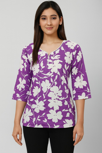 Cotton printed tops