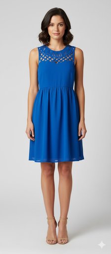 Blue chiffon dress
