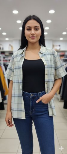 Light blue checkered shirt