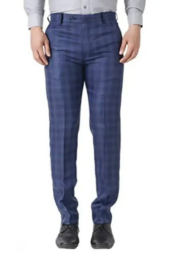 Cotton Blend Mid Rise Casual Trouser 