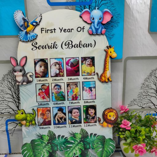 Customized 3D First Year Baby Photo Frame