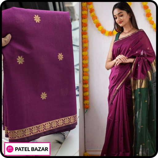 Maheshwari Cotton Banarasi Saree with Blouse