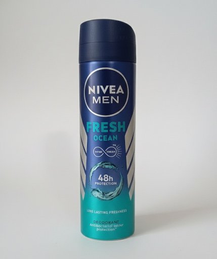 Nivea Men Fresh Ocean Deodorant Spray | 48 Hour Protection | Long-Lasting Fresh Aqua Fragrance | Antibacterial Odour Defence