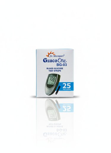 Dr. Morepen GlucoOne BG-03 Blood Glucose Test Strips (25 Strips) | For Accurate Sugar Testing