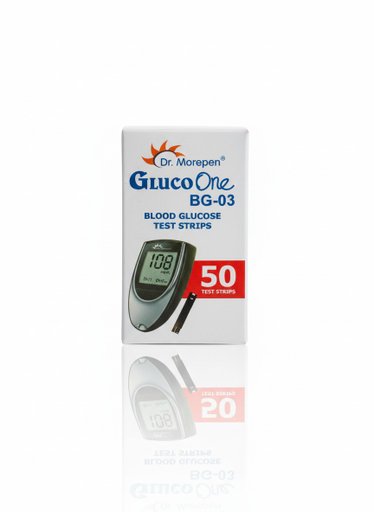 Dr. Morepen GlucoOne BG-03 Blood Glucose Test Strips (50 Strips) | Fast & Accurate Sugar Testing