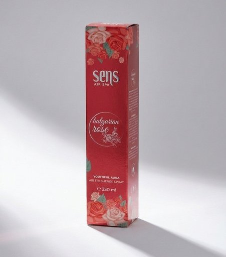 Sens Bulgarian Rose Air Freshener Spray (250ml) | Premium Long Lasting Room Freshener for Home, Bedroom, Office & Car | Gulab Khushbu Room Perfume | Odour Remover
