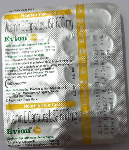 10 Capsule Evion 600mg