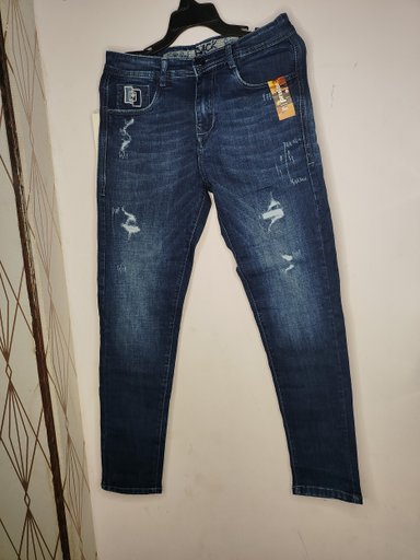 Priston Men's Distressed Regular Fit Denim Jeans