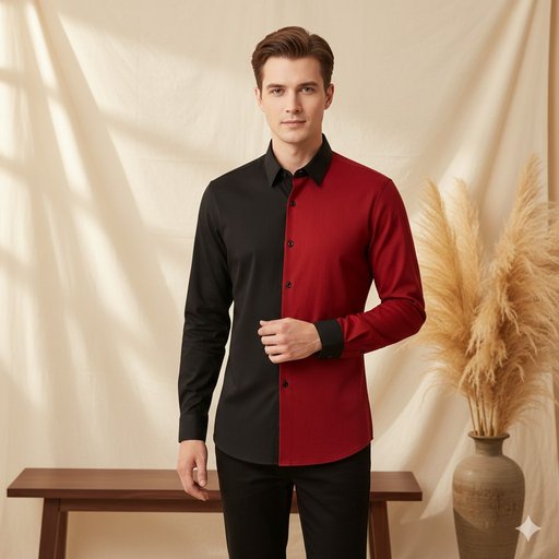 Double print shirt for men 