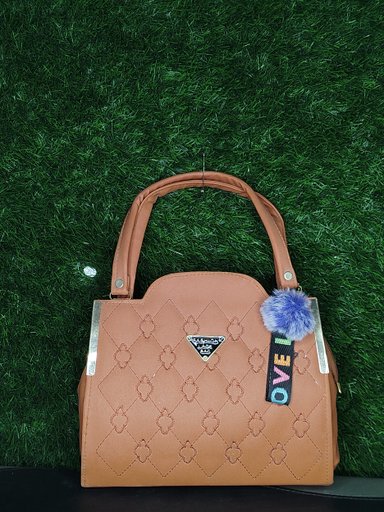 Stylish Brown Quilted Shoulder Handbag for Women