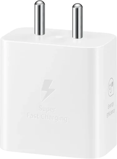 Samsung Super Fast Charging Adapter (25W/45W) – 6 Months Warranty, Type-C Compatible, Safe & Energy Efficient (White) sh0001