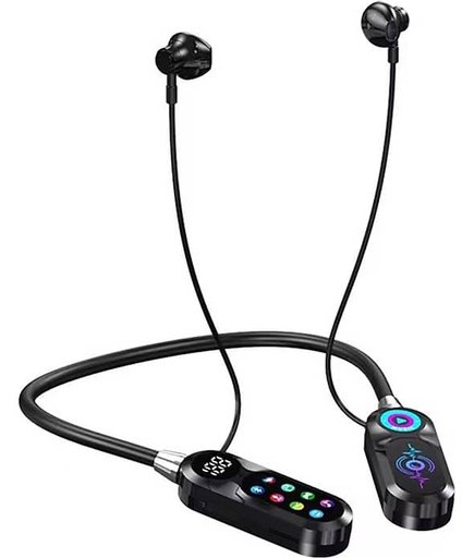 Premium Bluetooth Sports Neckband | Wireless Earphones with LED Digital Battery Display | High-Fidelity Stereo Sound & Deep Bass | Ergonomic Lightweight Design