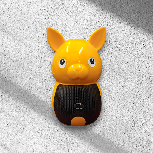 Pick Pack Portable Bluetooth Speaker | Cute Yellow Puppy Design for Kids & Home | High-Quality Sound Wireless Speaker | Compact & Lightweight Travel Companion