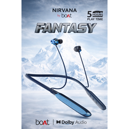 boAt Nirvana Fantasy Wireless Neckband Earphones – Dolby Audio | 500 Hours Playtime | Premium Sound Quality